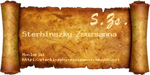 Sterbinszky Zsuzsanna névjegykártya